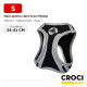 Ham pentru câini Croci Hiking, mărime S (34–41 cm), reflectorizant, negru – confort și siguranță pentru talie mică